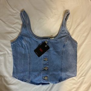 levi denim corset